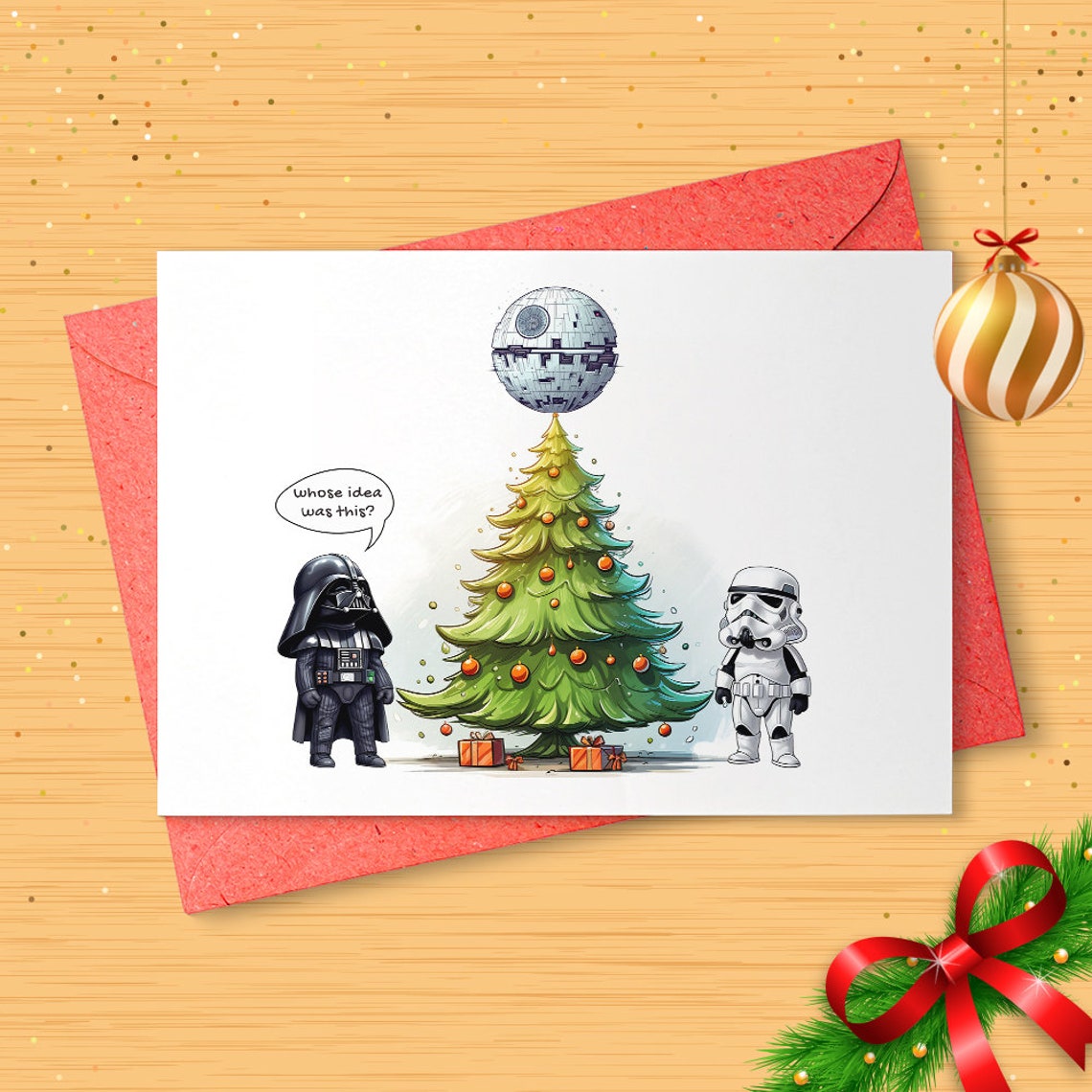 Funny Nerd Christmas card intergalactic Christmas card xmas humor Galaxy xmas card Inspired by parody card Boyfriend Husband Space [01387]