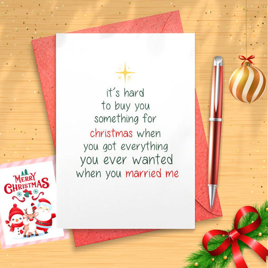 Husband Christmas Card, Funny Christmas Card [01414]