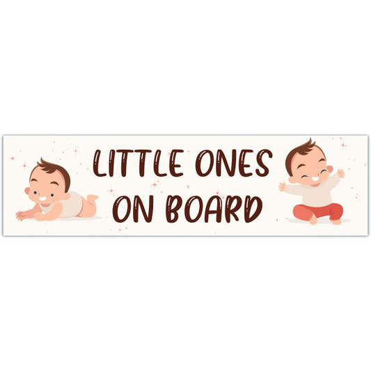 Little Ones On Board Decal, Car Decal, Parents Of Multiples, Child Safety Accessories, Baby Shower Gift, Gift For Mom, Mom Sticker For Car. Bumper Sticker [01605]