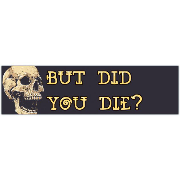 But Did You Die Decal, Car Decal, Funny Bumper Sticker, Car Stickers, Crazy Driver Decal, New Driver Decal, Racing Decal Bumper Sticker [01607]