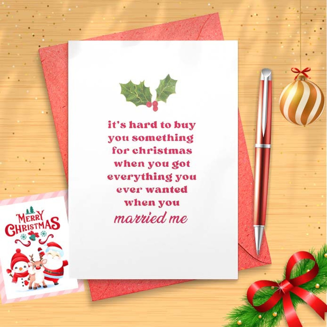 Husband Christmas Card, Funny Christmas Card [01583]