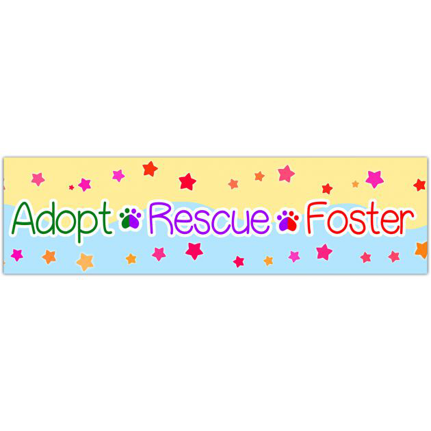 Adopt Rescue Foster Decal, Car Decal, Laptop Sticker, Pet Decal, Adopt Dont Shop Decal, Water Bottle Decal, Dog Lover Gift, Cat Lover Gift Bumper Sticker [01610]