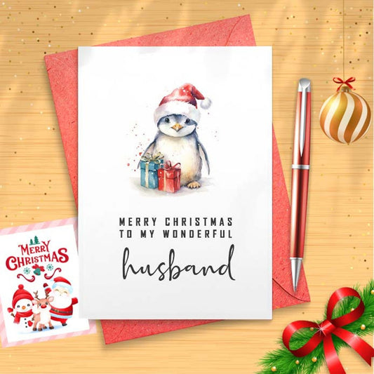 Husband Christmas Card, Christmas Card For Husband, Christmas Gift Husband, Boyfriend Christmas Card, Man Christmas Card [01664]