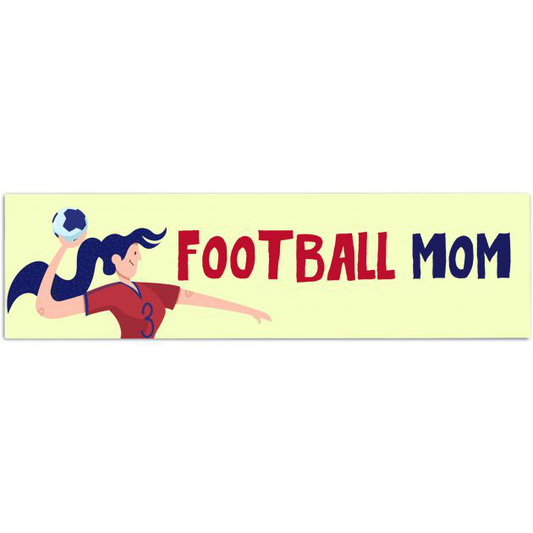 Football Mom, Messy Bun Decal | Decal For Tumblr | Decal For Women | Decals For Her | Decals For Mom | Holographic Car Decal | Football Mom Bumper Sticker [01627]