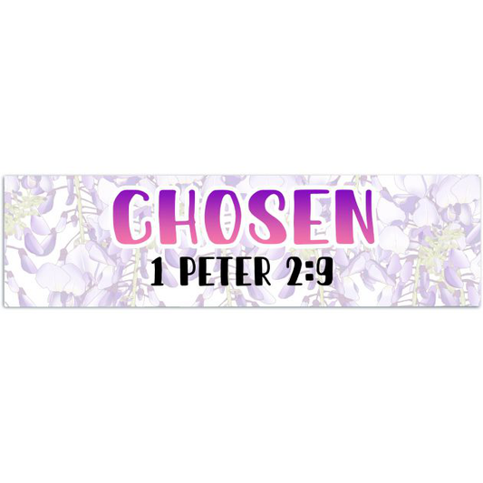 Chosen Christian Sticker | Laptop Sticker | Sticker Collector | Vinyl Sticker | Decal | Christian Gift | Inspirational | 1 Peter 2:9 Bumper Sticker [01629]