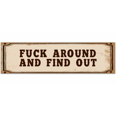 Fuck Around and Find Out Bumper Sticker - [00163]