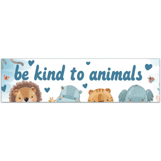 Be Kind To Animals Decal, Car Decal, Laptop Sticker, Animal Rights Decal, Animal Lover Gift, Dog Lover Gift, Cat Decal, Cute Bumper Sticker Bumper Sticker [01646]