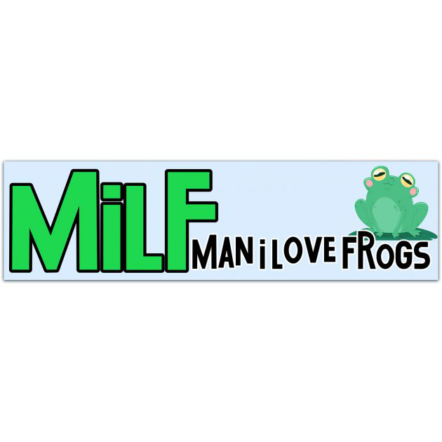 M.I.L.F Man I Love Frogs Sticker Decal | Funny Bumper Sticker | Bumper Sticker | Water Bottle Decal | Laptop Decal | Window Decal Bumper Sticker [01667]