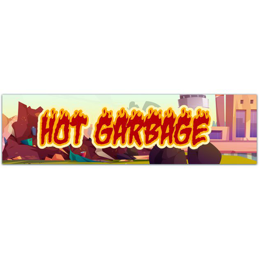 Funny Meme Sticker Laptop Decal Trash I Am Hot Garbage Meme Crisis Meme Sticker Bumper Sticker [01693]