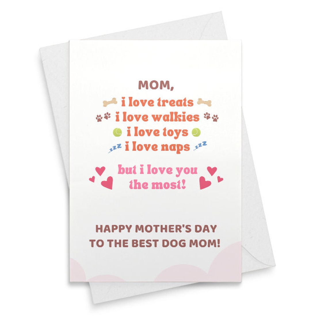 Printable, Dog Mom Card, Funny Mothers Day, Card from Dog, Day Card, Mothers Day, Card Dog Mom, Envelope, From Dogs [02111]