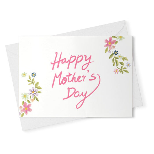 Stationery, greeting card, art card, hand drawn, card, mom, mothers day, flower mom, mom flora, flower pattern [02112]