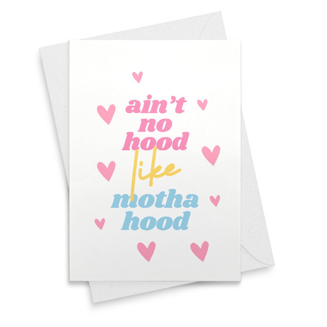 Ain't No Hood Like Mother Hood Funny Mother's Day Card Funny Card for Mom Dad Funny Father's Day Card. [02153]