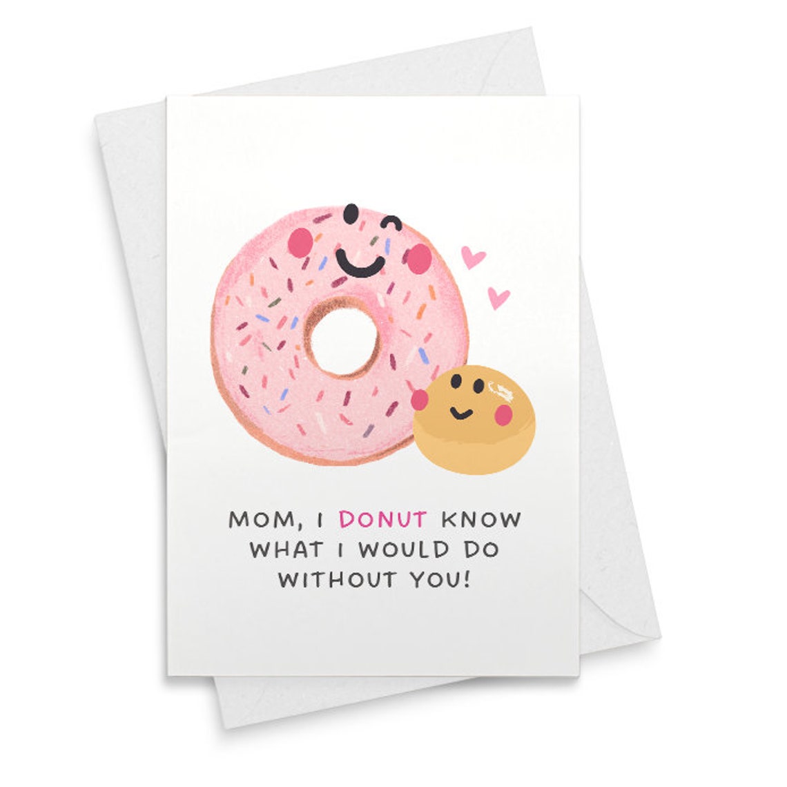 ute Donut Mother's Day Card | I Donut Know What I Would Do Without You, Punny Mother's Day Card, Cute Mother's Day Card, Funny Mom [02156]