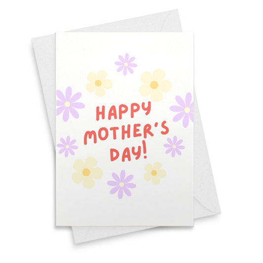 Abstract Daisies Mother's Day card, general card for mom for wife for friend [02171]