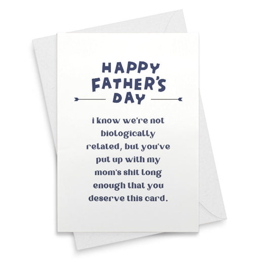 Funny Father's Day Card; Funny Father's Day Gift; Card for Stepdad; Bonus Dad; Fathers Day Card for Stepdad; Sarcastic Card [02279]