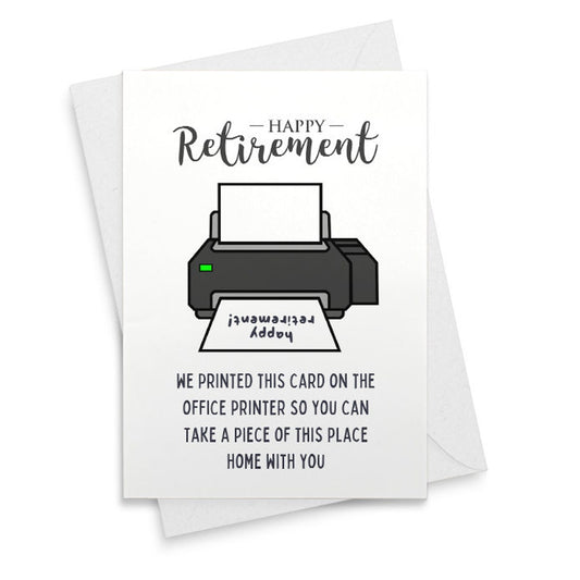 Retirement Card, Funny Retirement Gift, Card, 5x7 Card with Envelope, Greeting Card [02324]