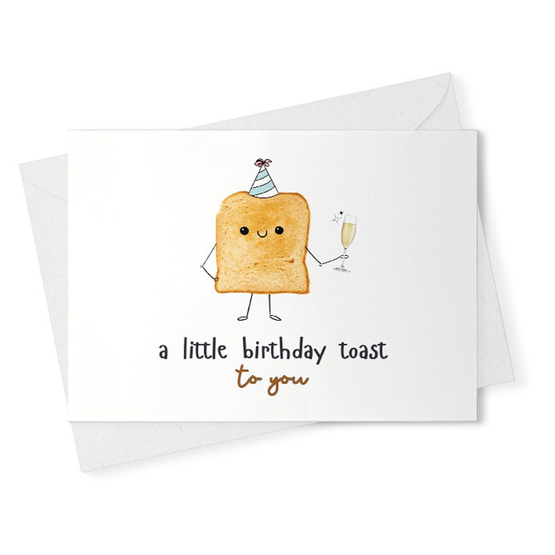 Birthday Toast | Birthday card | card for him | card for her | funny birthday card [02410]