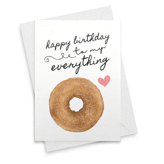 To my everything birthday card everything bagel birthday card for him birthday card for her card husband wife boyfriend girlfriend [02445]