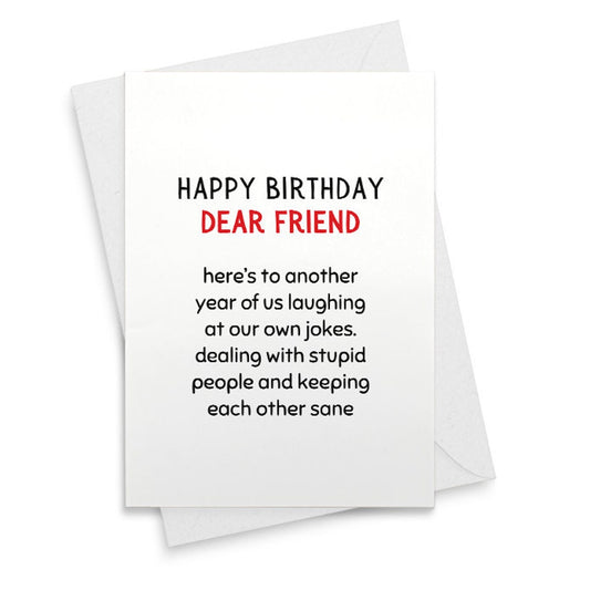 Happy Birthday Card for Best Friend, Coworker Birthday Card, Funny Bday Gift for Classmate Bestie Men Women Him [02499]