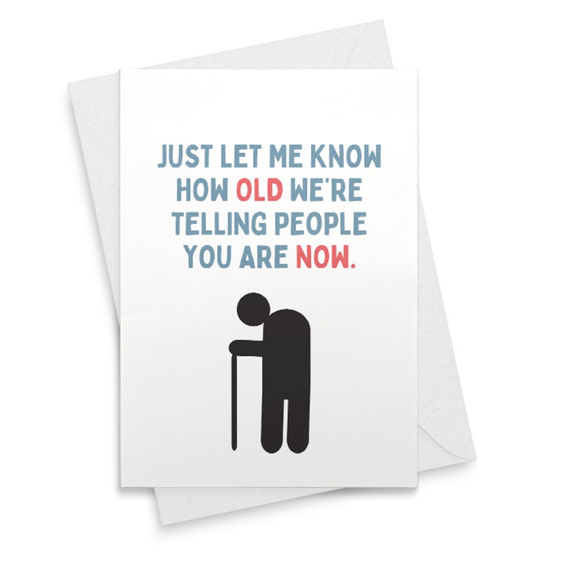 Happy Birthday Card, Single 4.25 X 5.5 Greeting Card With Envelope, Blank Inside, Funny Birthday Cards For Men and Women [02502]