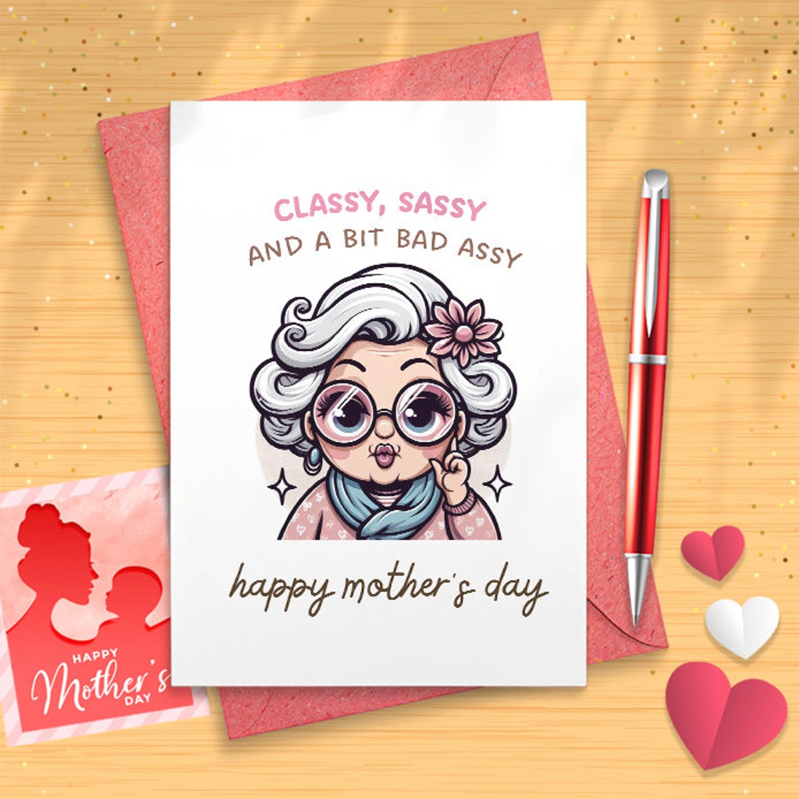 Ruth Bader Ginsburg Mother's Day Card - Funny Mother's Day Card, Happy Mothers Day Card, Mother's Day Card, Card For Mom, Best [02538]