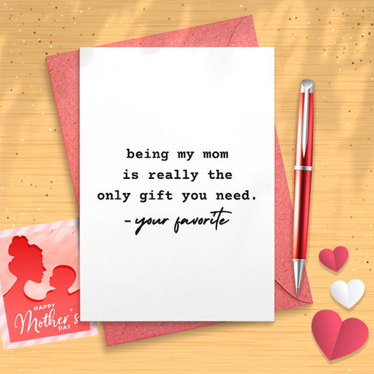 Funny Birthday Card For Mom, Birthday Card, Card For Mom From Kids, Sarcastic Gift, Gift For Mom, [02655]