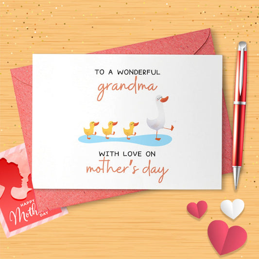 Ducks Mother's Day Card | For A Special Gran, Granny, Grandma, Nan, Nanny, Nana, Nanna, Grandmother, Mom, Mom, Mam, Mommy [02822]