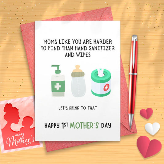 First Mother's Day Card, Mother's Day Card, 1st Mother's Day Card, Mother's Day Card From Baby/Infant, Cute Mother's Day Card, Baby [02915]