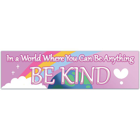 Be Kind Numper Sticker, Groovy Happy Aesthetic, Outdoor Vinyl, Hydroflask Water Bottle, Laptop, Car Stickers [01701]