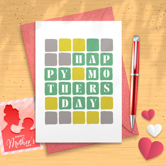 Wordle Mother's Day Card | Wordle Card | Quirky Cards | Mother's Day | For Her, Wordle Mother's Day Card | Wordle Card | Quirky [02920]