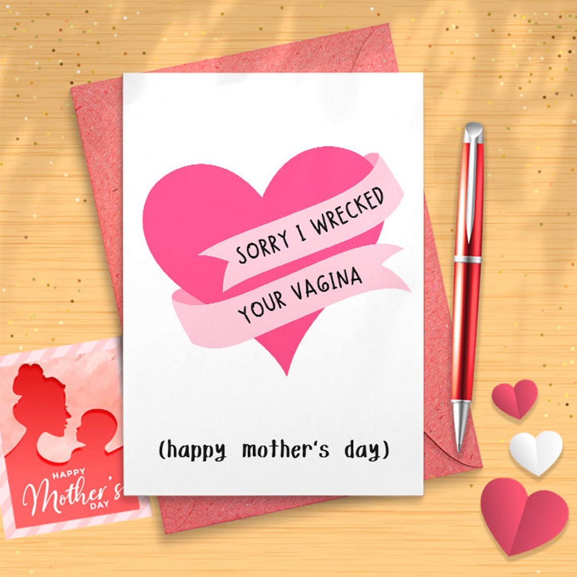 Rude And Funny Mothers Day Card For Mom, Mom, For Her On Mother's Day, Rude And Funny Mothers Day Card For Mom, Mom, For Her On [02970]