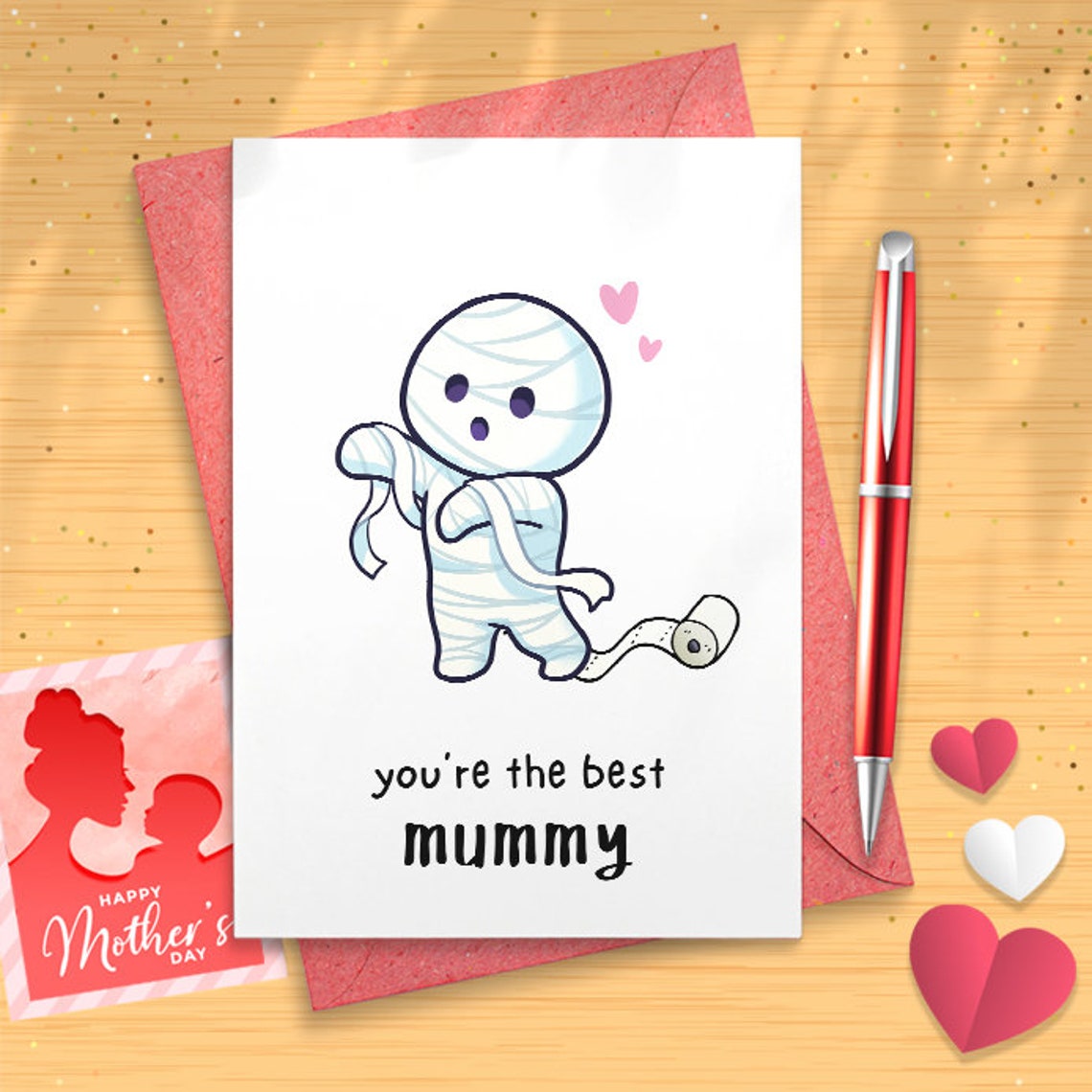 Cute And Funny Mothers Day Or Birthday Card For Mom Or Mommy From Son Or Daughter, Cute And Funny Mothers Day Or Birthday Card For [02971]