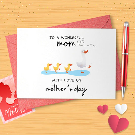 Duck Mother's Day Card | For A Special Mom, Mom, Mam, Mommy, Mommy, Mama | Granny, Gran, Grandma, Nan, Nanny, Nana, Grandmother [03010]