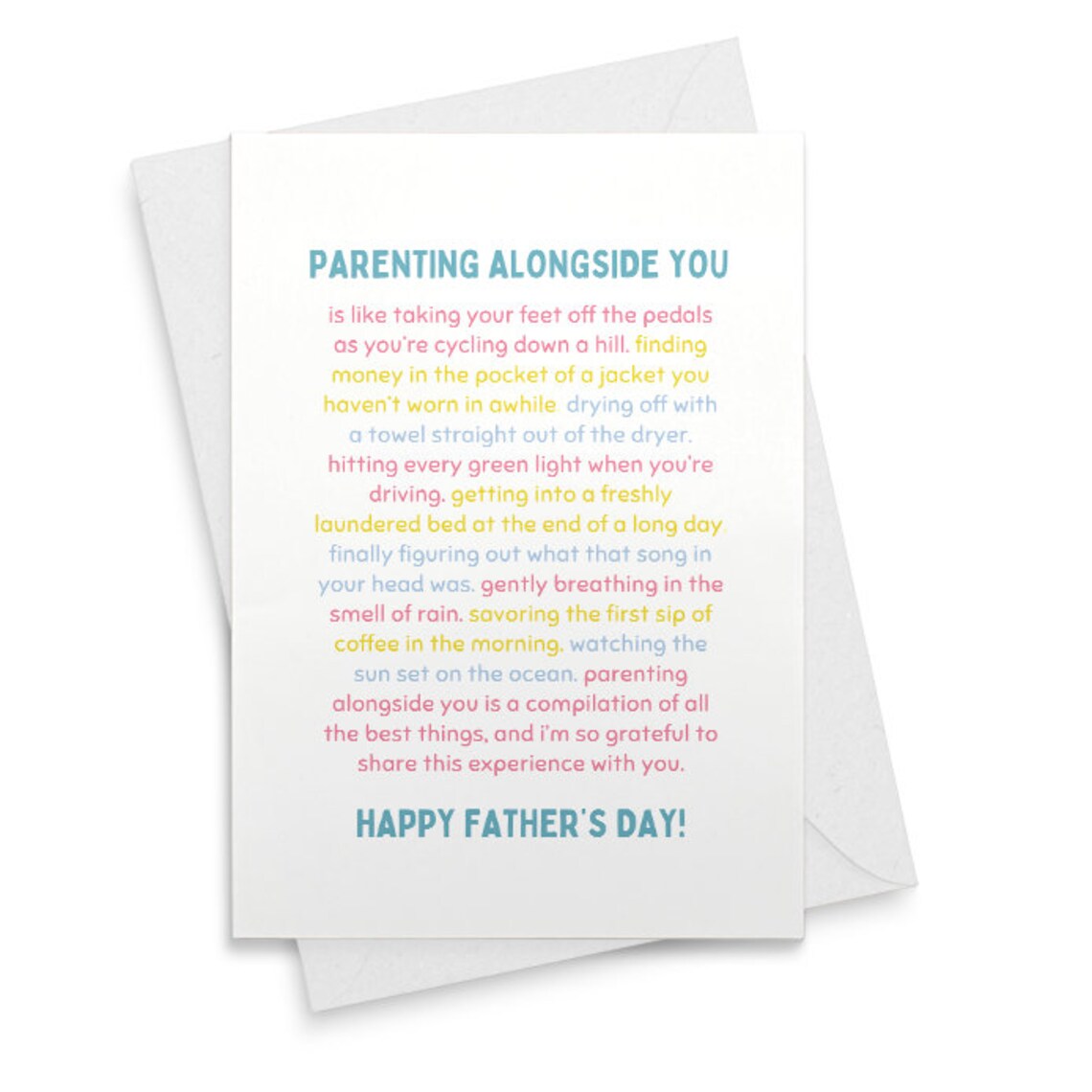 Parenting Alongside You Father's Day Card for Husband [02265]