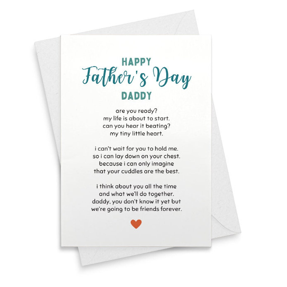 Happy Fathers Day from Bump greeting card, Fathers Day Daddy to be bump, New Dad to be, Pregnancy Announcement [02270]