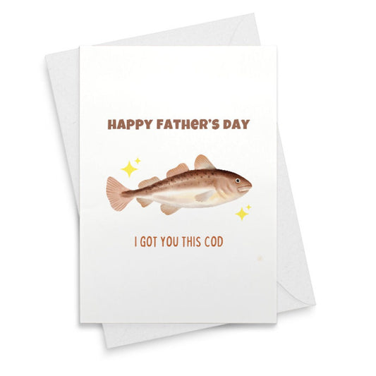 Funny Father's Day Card, Fish Pun Card for Dad, Fishing Father's Day Card for Husband, For Grandpa [02273]