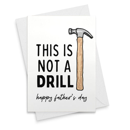 Dad Joke Card for Father's Day | Card For Husband | Funny Card for Dad from Daughter | Father's Day Gift from Son | Handyman, Drill [02287]