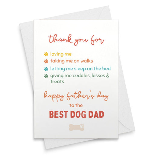 Dog Dad Card, Best Dog Dad, Pet Father's Day Card, Fur Dad Card, Pawther's Day Card, Pawther's Day Gift, Card from Dog, Fathers [02296]