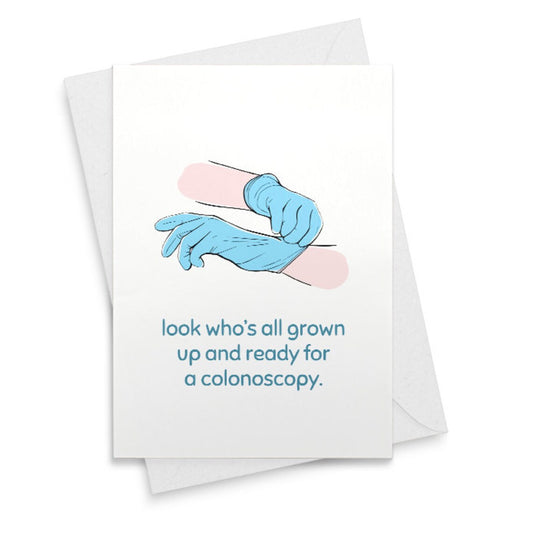 Colonoscopy Birthday Card, Funny Birthday Card, Friend Card, Getting Old Birthday Card, Best Friend Birthday, 50th Birthday, Dad [02406]