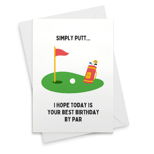 Funny Birthday Card For Golfer - Golf Enthusiast Greeting Card For Him, Sports Birthday Card For Dad, Card For Uncle [02419]