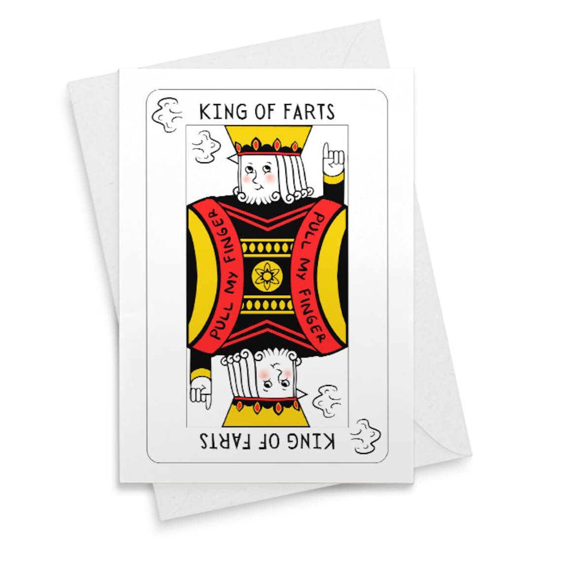 King of Farts, Playing Cards, Funny Birthday Card, For Dad, For Husband, For Him, Pull My Finger, Farting Puns [02442]