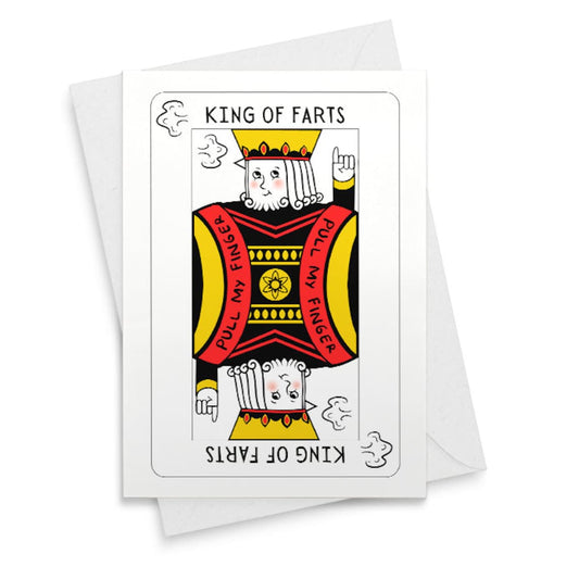 King of Farts, Playing Cards, Funny Birthday Card, For Dad, For Husband, For Him, Pull My Finger, Farting Puns [02442]