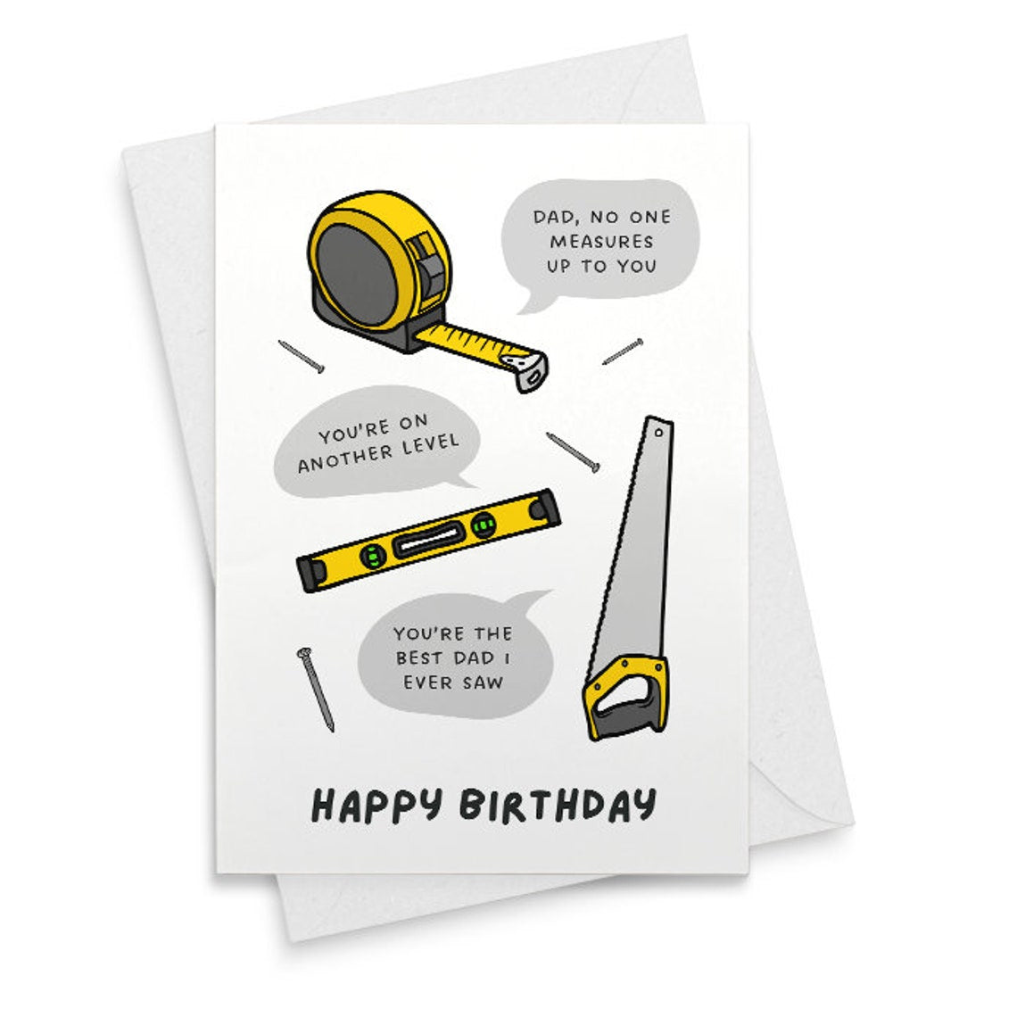 Happy Birthday Card Dad | Dad Birthday Card | Birthday Card Daddy | Funny Dad Birthday Gift | Dad Card | Tools | Dad Card [02476]