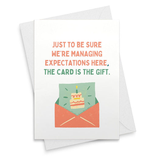 Happy Birthday Card, Single 4.25 X 5.5 Greeting Card With Envelope, Blank Inside, Funny Birthday Cards For Men and Women [02510]