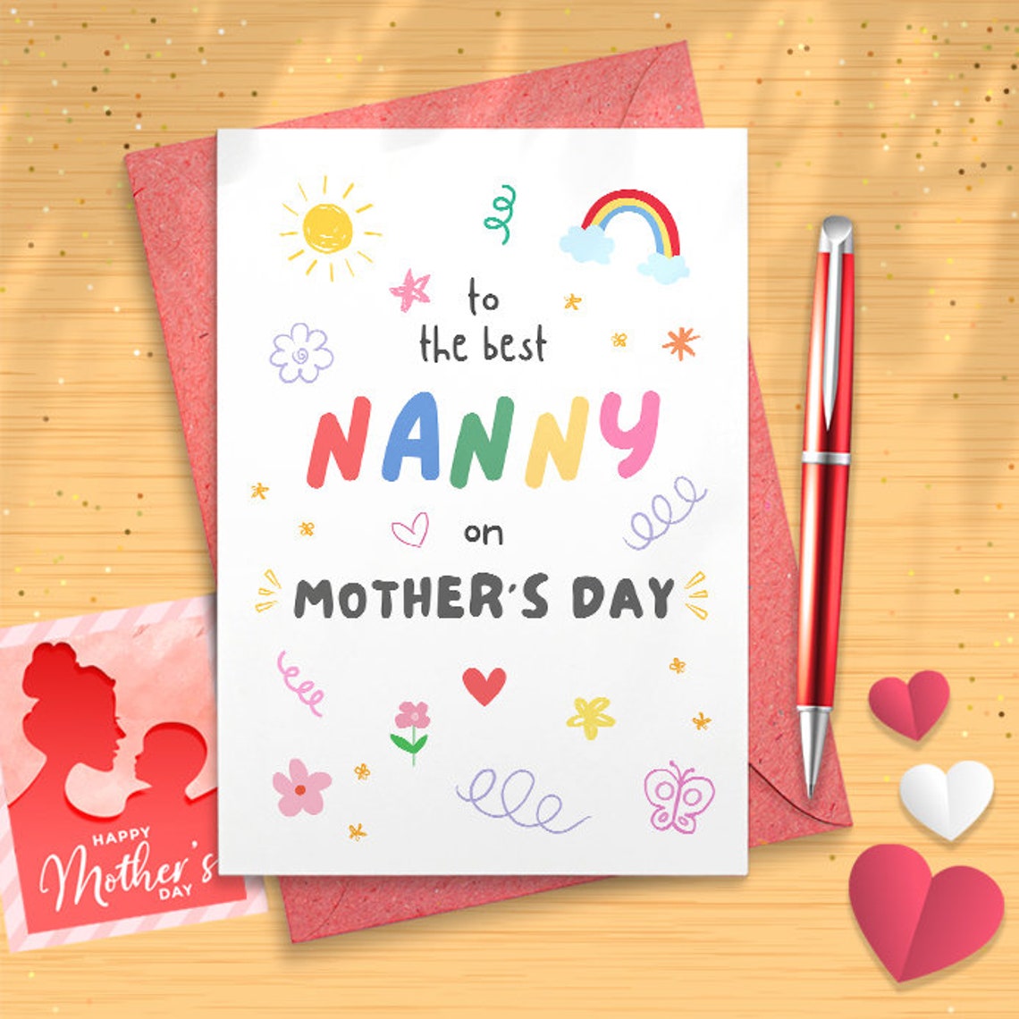 Nanny Mothers Day Card, Mothers Day Card Nan, Grandma Mothers Day Card, Card For Grandparent, Mothers Day Card To Nanny, Nan [02712]