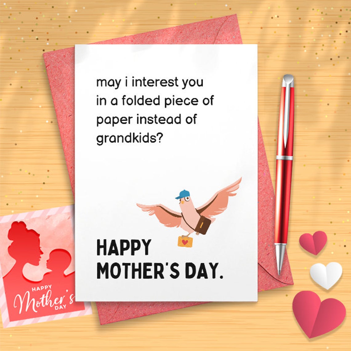 Stork Mother's Day Card - Fun Greeting Card For - Grandma Mothers Day Card - Dry Humor Mothers Day Card [02723]