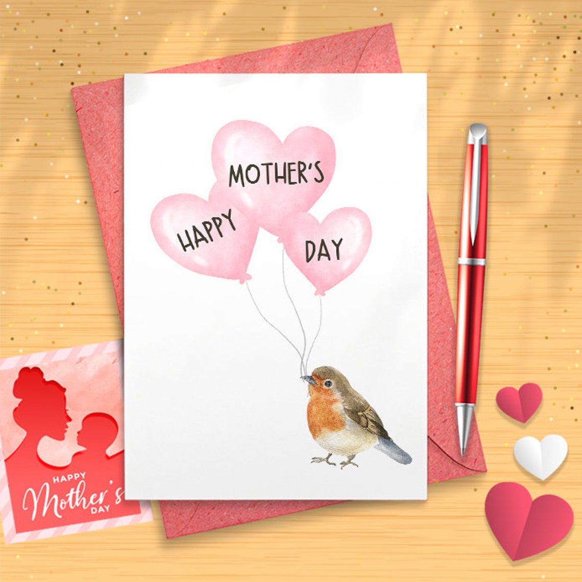 Robin Mother's Day Card For Animal Lover Robin Mother's Day Card For Animal Lover Robin Mother's Day Card For Animal Lover [02800]