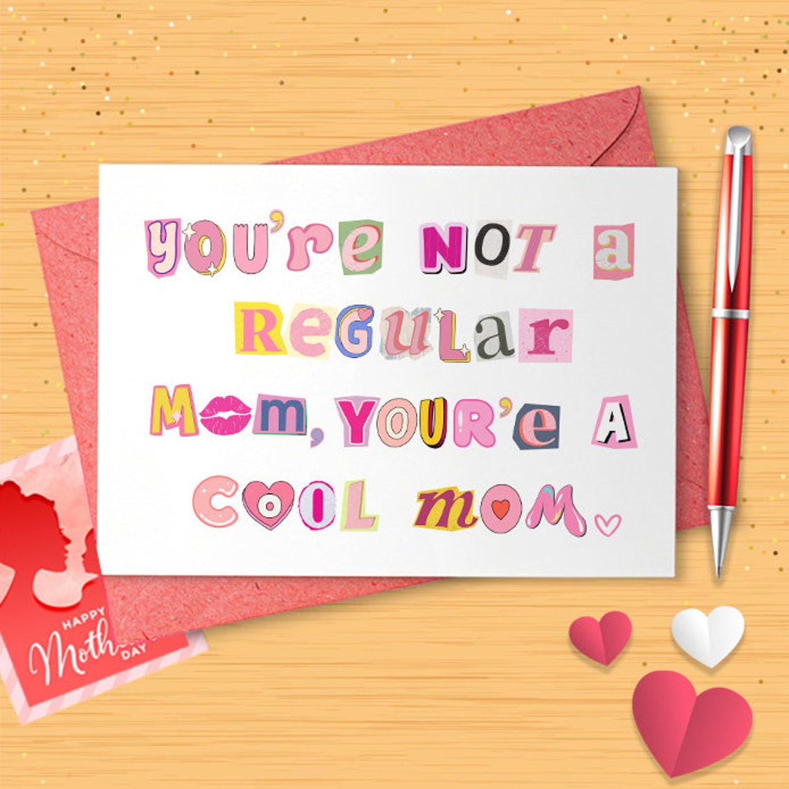 Not Regular Cool Mom Card | Humorous Mothers Day Card | Mothers Day Card For Sister | Sister Gift Mothers Day | Funny Mothers Day [02885]