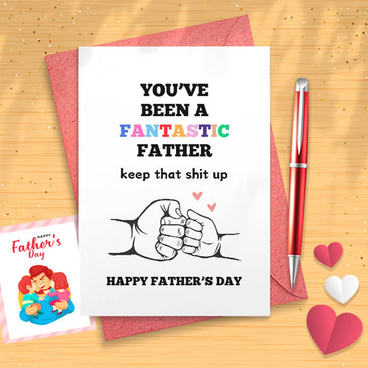 Fantastic Mother's Day Card, Cheeky Card For Dad, Colorful Father's Day Card, Funny Dad Card, Happy Father's Day [03031]