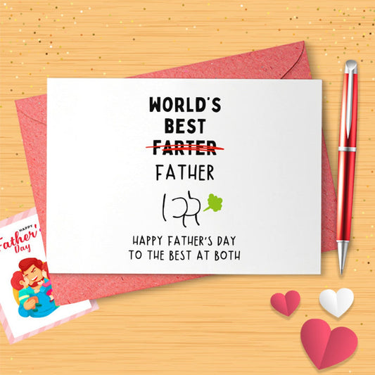 World's Best Farter, Potter Humour Greeting Father's Day - Dad Joke Father's Day Gift, Happy Fathers Day Card [03081]